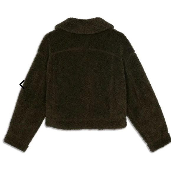 Lululemon NWOT black fleece textured button teddy jacket - Picture 6 of 15